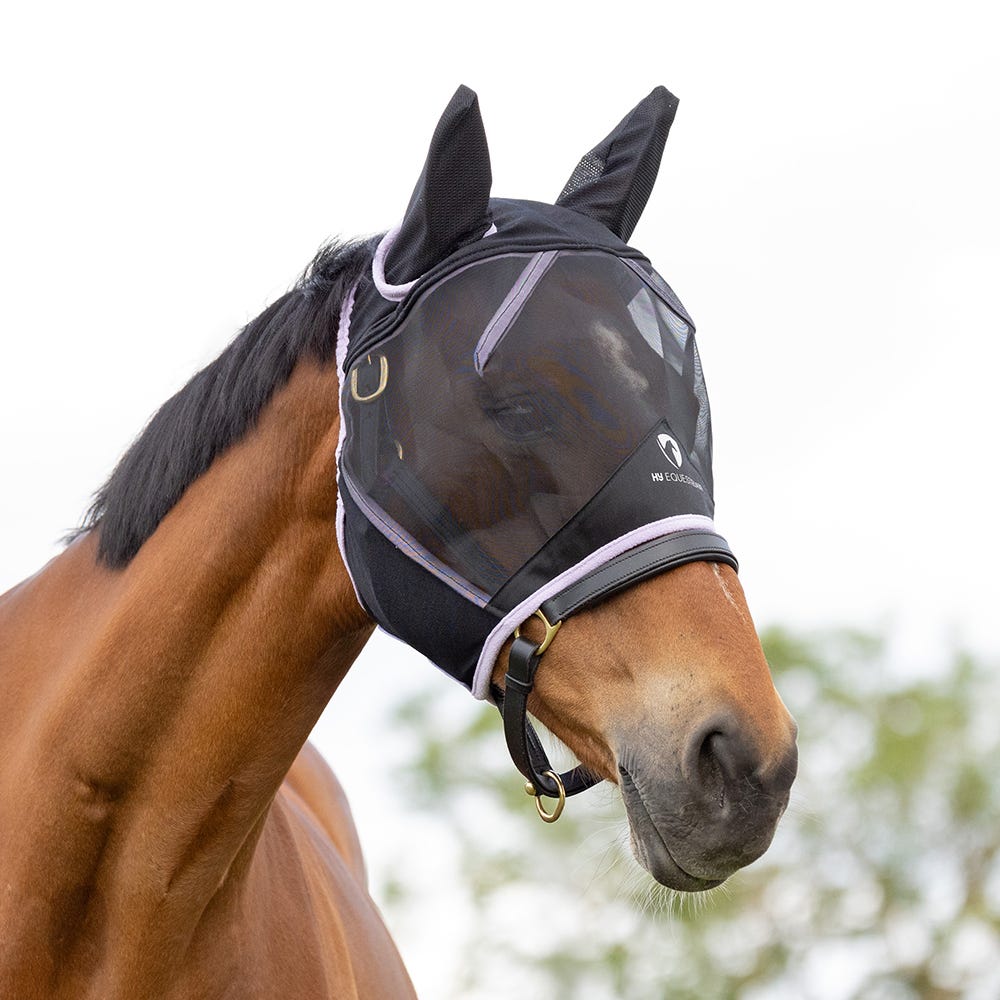 Hy Equestrian Mesh Half Mask with Ears image 7